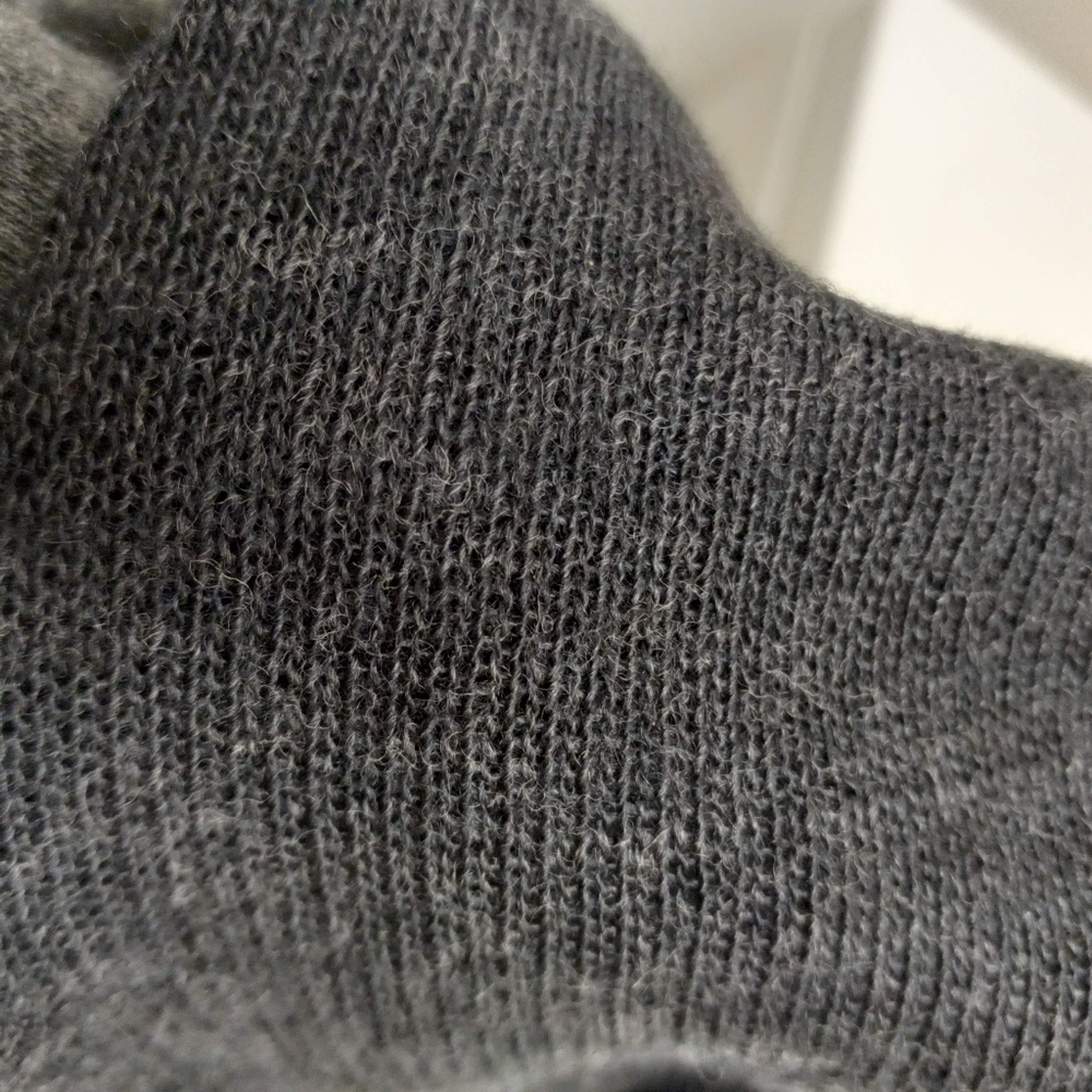 MM. Lafleur 100% Extra Fine Merino Wool Infinity Scarf Italy Charcoal Gray OS - Picture 12 of 15